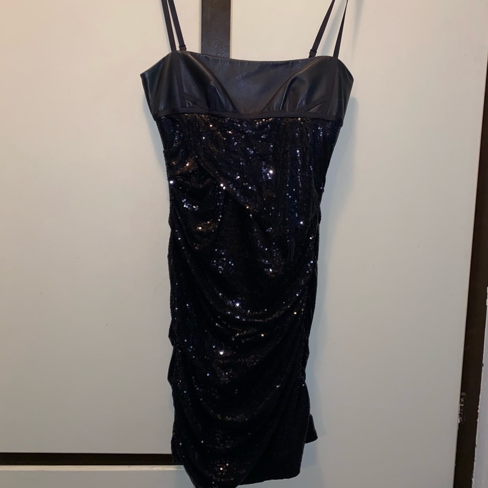 Alexander Wang black sequin dress